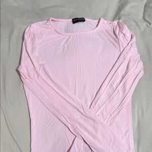 White Fox Boutique Light Pink Long Sleeve Tee